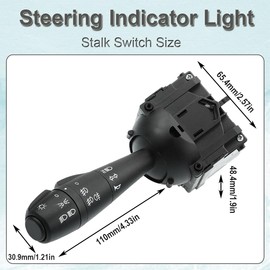 ZAMDOE 8201167988 Steering Indicator Light Column Stalk Switch for Dacia Dokker Duster Logan II Lodgy Sandero II Dorker Express for Renault Clio IV MK4 Replace 681726046R 255405056R 255400337R 15Pins