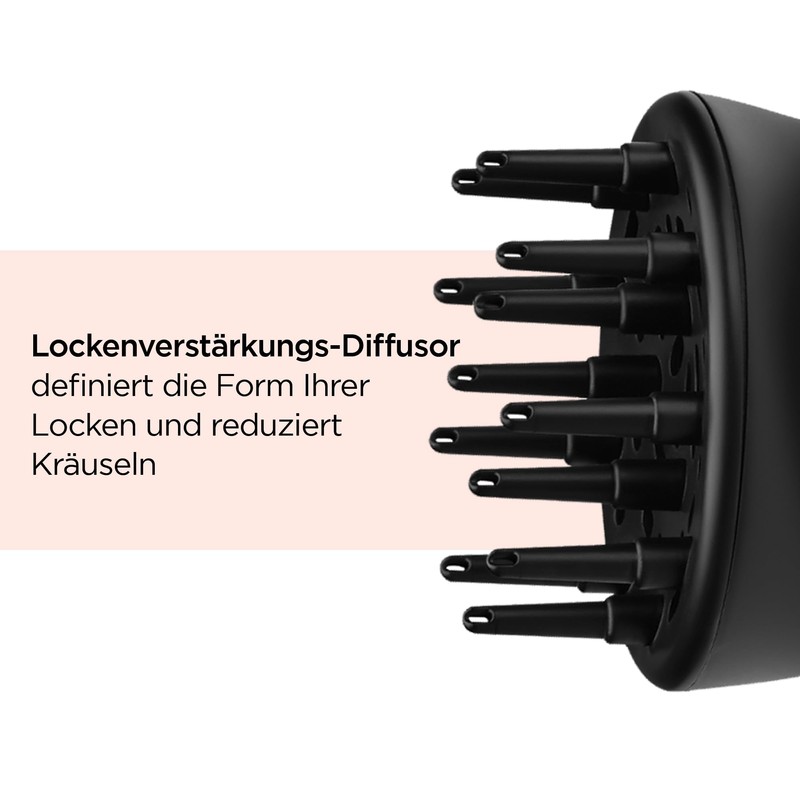 Revlon Haartrockner mit Luftstromregelung || kompakter Trockner mit eingebauter Frisierdüse
