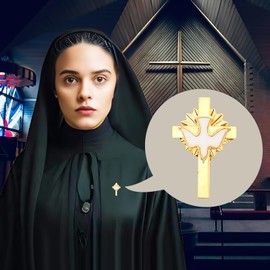 Mzztino Holy Spirit Pin Cross with White Holy Dove Inspirational Lapel Pin Catholic Holy Spirit Pins Bulk (20)