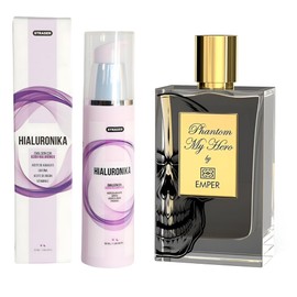 Phantom My Hero by Emper + STRASER Hialuronika Antiaging Cream - Unisex EPD 100 Ml 3.4 Fl Oz - Original Fragrance - Top Notes: Dark Chocolate, Rum, Almond - Best Alternative For Black Phantom Perfume