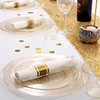 DaYammi 350 Pieces Gold Glitter Dinnerware Set 50 Guest for