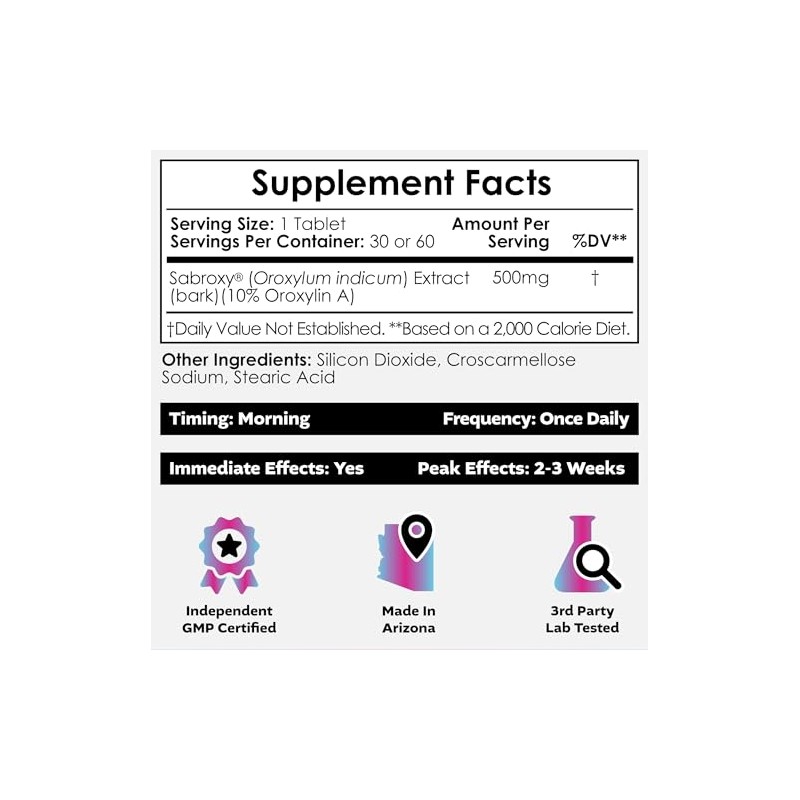 Nootropics Depot Tabletas De Sabroxy 500 Mg 30 Unidades Mínimo