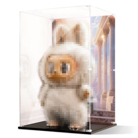 Transparent Dust-Proof Display Case (with Painted Backdrops), Compatible with Zimomo Angel in Clouds & Medium-to-Large Figurines - Collectible Protection & Storage Shield