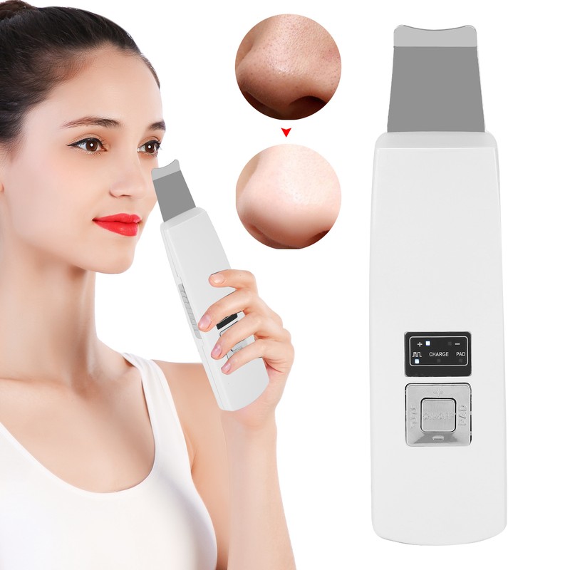 Rechargeable Ultrasonic Skin Scrubber Blackhead Removal Face Pore Cleaner Instrument