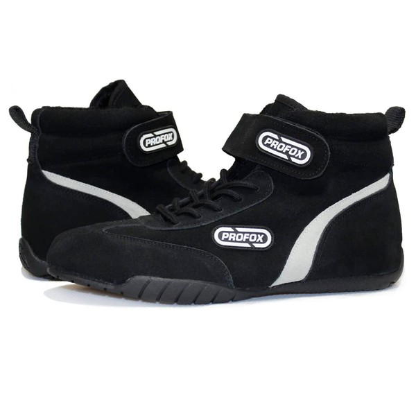 PROFOX Classic Auto Racing Shoes Boots Black SFI 3.3/5 (Black, 9.5)