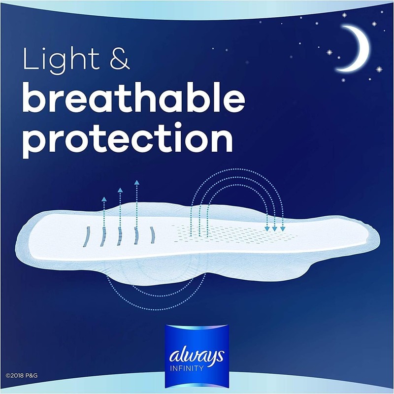 Always Infinity FlexFoam Pads for Women, Size 5, Extra Heavy