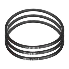 sourcing map 3Pcs SPZ-630 Drive Wedge Belt V-Belt Industrial Power Rubber Transmission Belt 630mm Pitch Girth,10mm Width, 8mm Height, 643mm Outer Girth