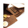 Lemasi Genuine Buffalo Full Leather Biker Wallet Skull with RFID
