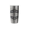 Star Effect Geometric Symmetrical Pattern Black Cut Out Stainless Steel