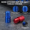 Thread Tester, Screw Identification Gauge, Screw Thread Identifier, 44-Piece Screw