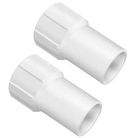 TonGass (2-Pack) 1-1/2" Pool Hose Cuff Threaded Hose Cuff for Spiral Wound Swimming Pool Vacuums Hoses Connects the Vacuum Head to the Vacuum Skimmer Inlet Made of Highly Durable ABS Plastic