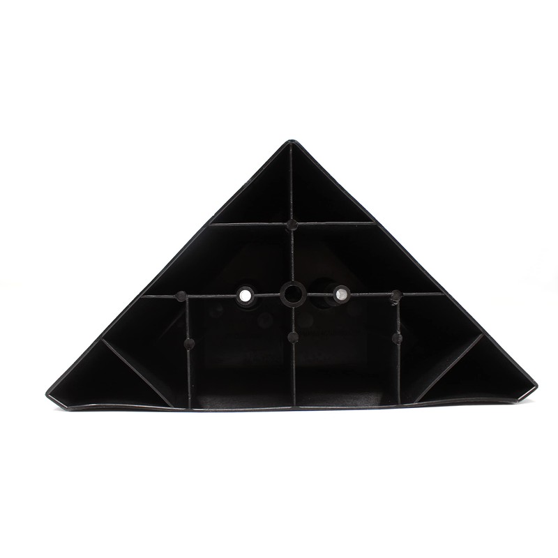 JSP Manufacturing 3" Triangle Plastic Furniture Black Corner Legs -