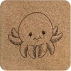 'Baby Octopus' Square Cork Trivet/Pot Stand (TR00027480)