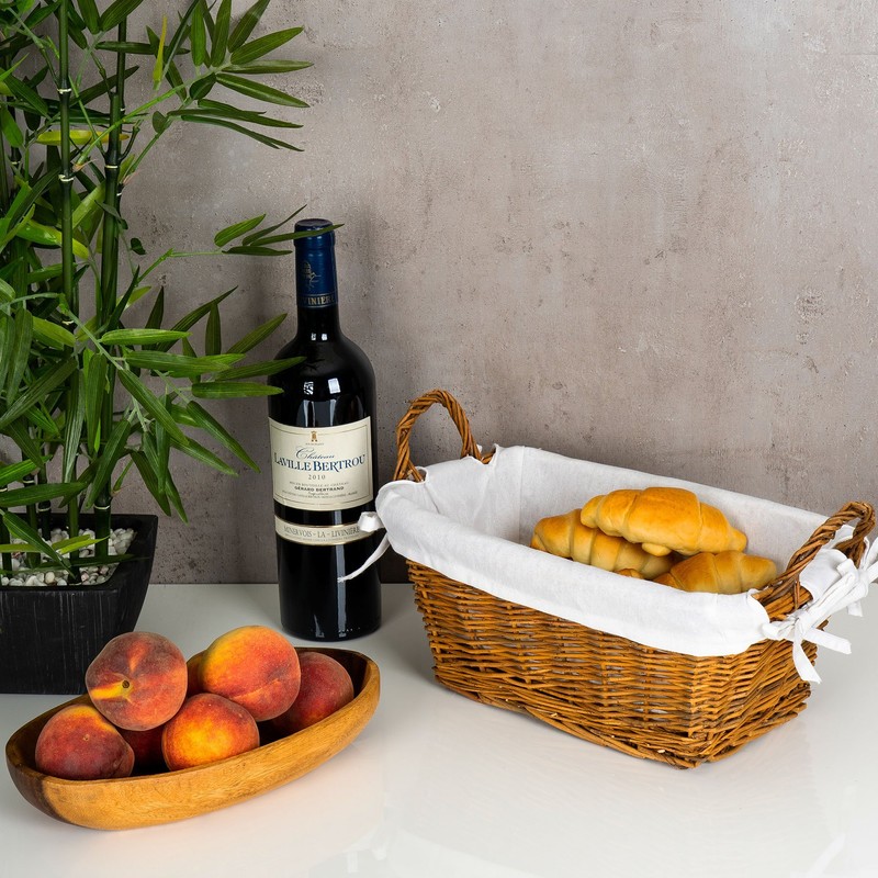 levandeo Wicker Basket Natural 32 x 19 cm Natural Wicker