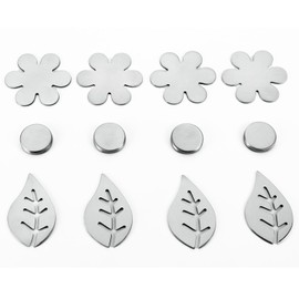 Metaltex 254518 Magnetic Table Cloth Weights, Silver, 4-Piece (assorted)