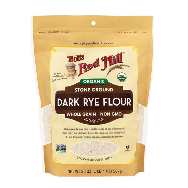 Bob's Red Mill Organic Dark Rye Flour, 20 Ounce (Pack of 1)