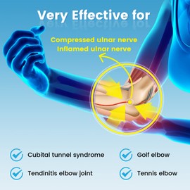 Elbow Splint Brace for Cubital Tunnel Syndrome and Ulnar Nerve Entrapment,New Upgraded with 4 Angles Adjustable,Fixed Elbow,Prevent Excessive Bending,for Men,Women,fits Left and Right Arm - S