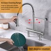 FLWUEUE 8“ Center Bridge Faucet, Deck Mount Pre Rinse Faucet,