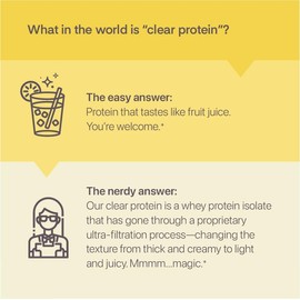 Oath Nutrition Clear Whey Isolate Protein Powder, Raspberry Lemonade, 20g Complete Protein per Serving, No Added Sugar, Grass-Fed, 18 Servings