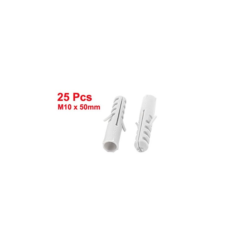 uxcell® M10x50mm Plastic Anchors Lag Expansion Nails Plugs Screws Clips