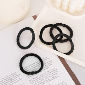 Elastic Hair Bobbles Girls, Braided No Pull or Damage Ponytail Holder, No Metal Elastic Hair Bands for Women and Girls, Thick and Curly Hair (Pack of 20)