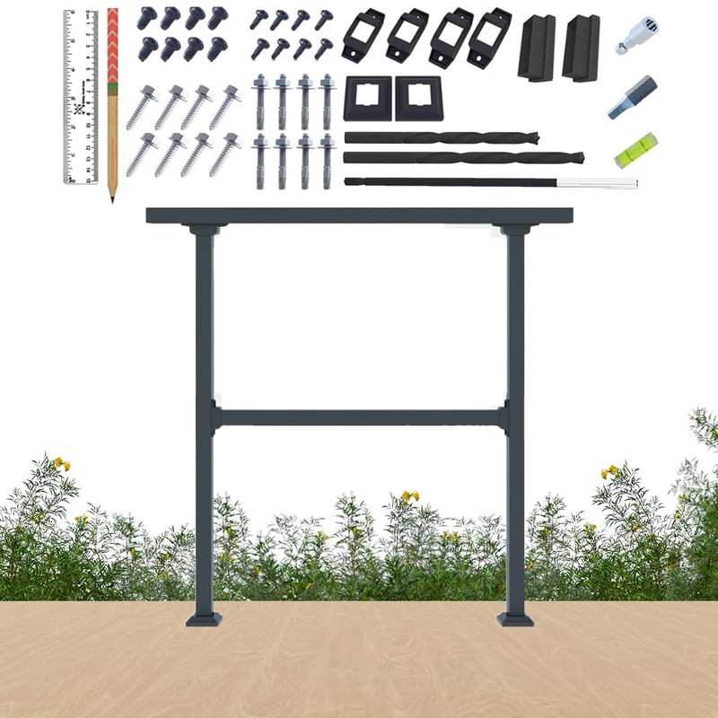 CR Fence & Rail Horizontal Metal Deck Railing, 4ft Wide