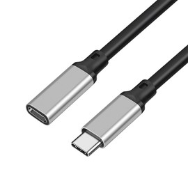 Tianle USB C Extension Cable, Type-C USB 3.2 Gen 2(10Gbps) Male to Female Extender,4K@60HZ Fast Charge,for Data Transfer,Charging,Audio,Video Devices-Grey (16.4ft / 5 Meters)