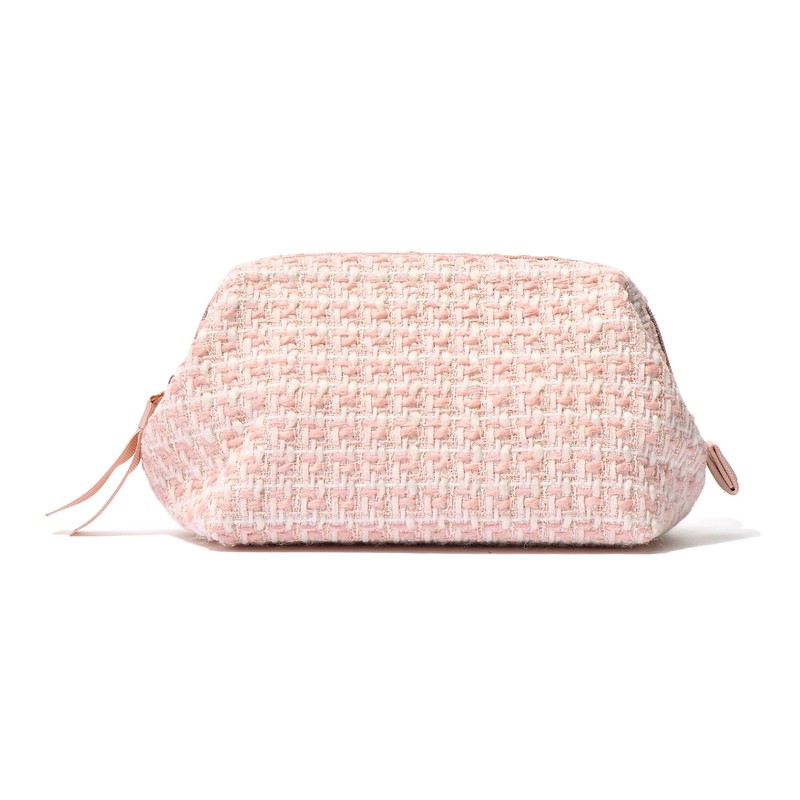 Francfranc Franc Tweed Wire Pouch, Pink