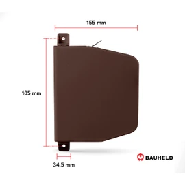 BAUHELD® Surface-Mounted Roller Shutter Belt Winder [Automatic Threading] - Robust Roller Shutter Winder for Roller Shutter Belt 23 mm [Without Strap] - 180° Swivelling - Maxi Roller Blind Winder with