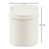 Zerdyne 2 L Plastic Mini Trash Bin with Swing-Top Lid,