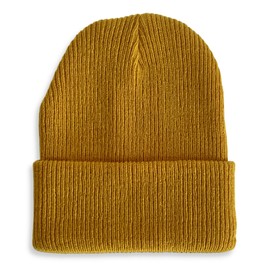 Denver James Classic Toddler Beanie for Ages 1-6 Years for Boys Girls Baby Kids Beanies Knit Winter Soft Warm Hats Mustard