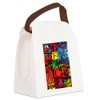 CafePress Peace, Love, Grow Canvas Lunch Bag with Strap Handle