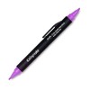 ProFolio by Itoya, Double Header Calligraphy Marker, 1.5mm and 3mm Chisel Tips - Purple