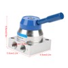 G1/4" Thread 3 Position 4 Way Aluminium Alloy Pneumatic Hand