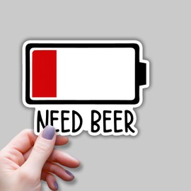 (3pcs) Need Beer Sticker Funny Sarcastic Beer Lovers Dad Fathers Day Decal Sticker for Kindle Laptop Water Bottle Phone Hard Hat Vinyl Decal - 3x2.3
