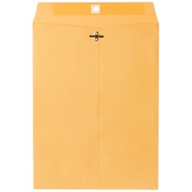 Mead Letter Size Mailing Envelopes, Clasp Closure, All-Purpose 32-lb Paper, 9" X 12", Brown Manila Kraft Envelope, 100 per Pack (CO790)