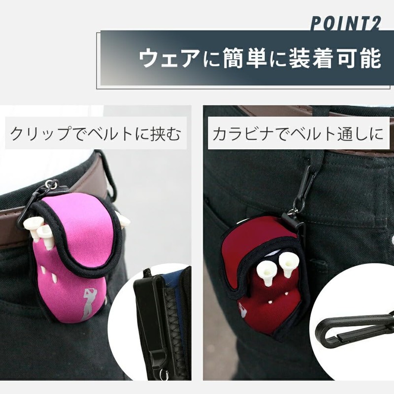 mitas Golf Pouch Black Golf Ball Pouch Ball Case Golf