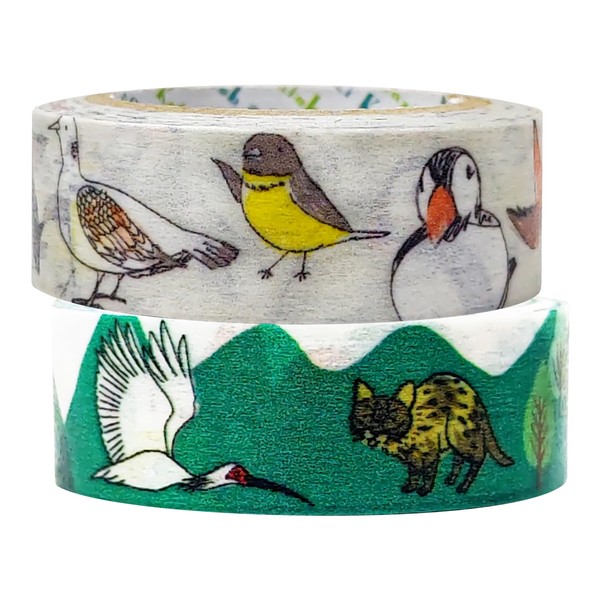 Sealdo ks-mt-12079 Masking Tape, Made in Japan, Shinzi Katoh Birds