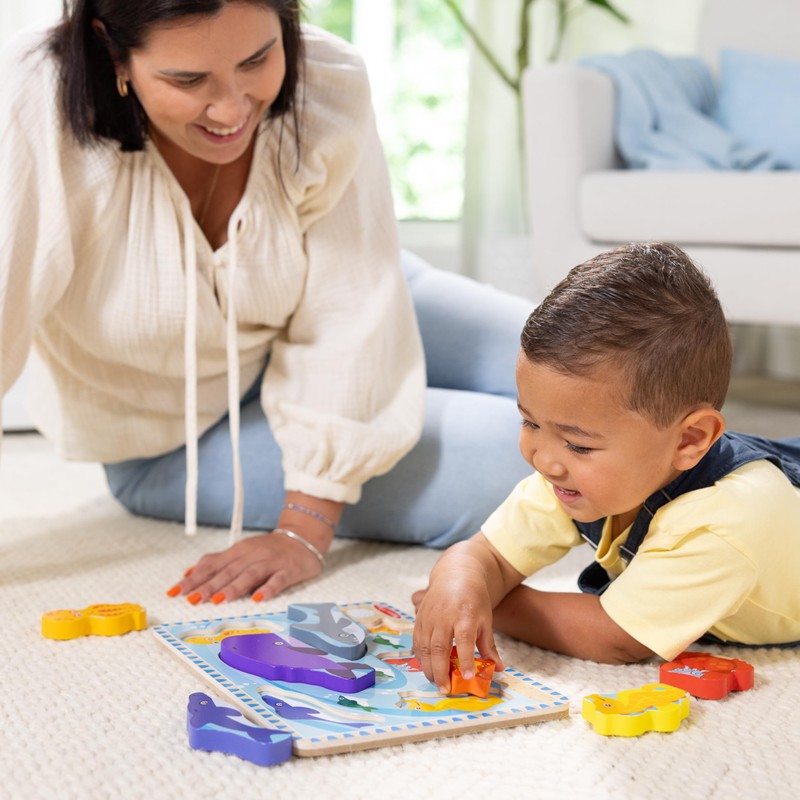 Melissa & Doug Sea Creatures Ocean Wooden Chunky Puzzle -