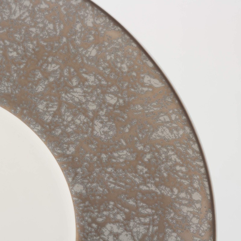 Narumi 51356-5665 Plate, Japanese Paper (Platinum), 9.4 inches (24 cm),