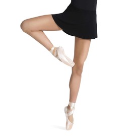 Capezio Womens Curved Pull-On Skirt, Black, Small Short US