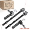 A-Premium Set of 4, Front Inner & Outer Tie Rod