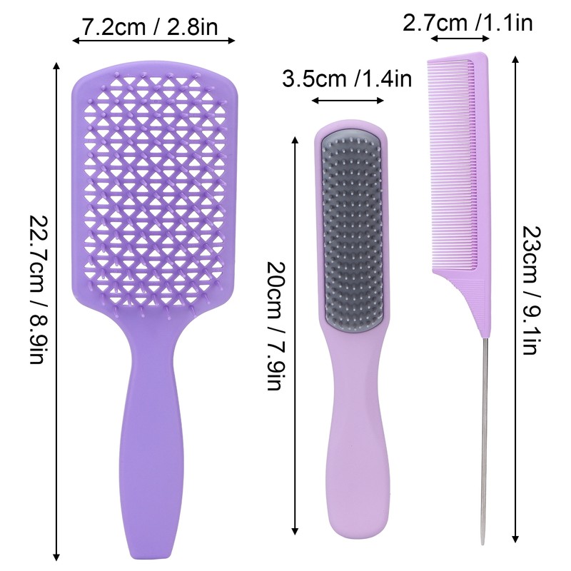 Hair Comb Set Heat Resistant Anti Static Good Hand Feel