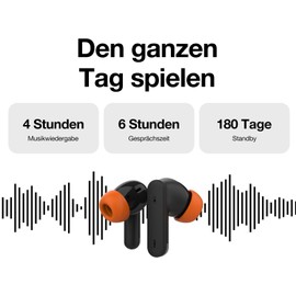 AGM Buds 3 True Wireless Bluetooth Earphones + Charger - In-Ear, Lightweight, Noise-Cancelling Bluetooth Headphones with Built-in Microphone, 20 Hours Playtime, Bluetooth 5.4