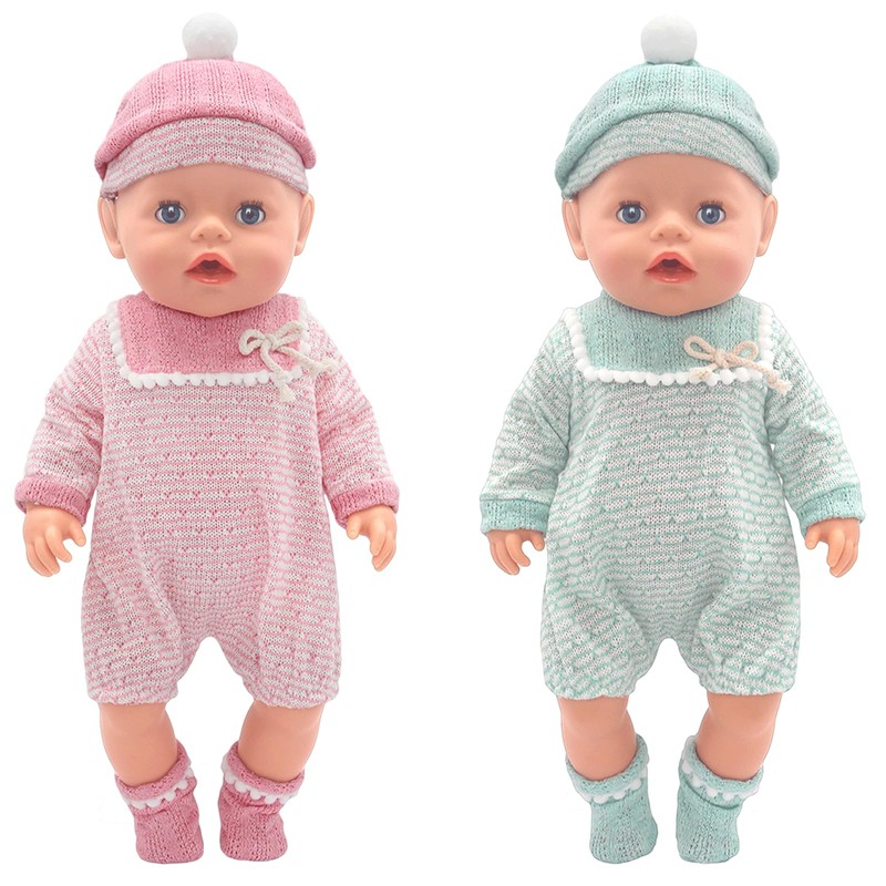14-16 Inch Doll Clothes Dress and Accessories with Hat Socks