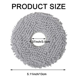 8 Pack Mop Pads Fit for Roborock QV 35A/Saros 10R/Q Revo/Qrevo S/Qrevo Pro/Qrevo Plus/Qrevo Master/Qrevo Slim/Qrevo Curv/Qrevo Edge Robot Vacuum Cleaner, Washable Mop Pad Replacement Accessories