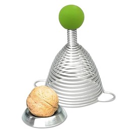 Take2 NAOMI Stainless Steel Nutcracker with Green Rubber Ball, Green, Silver