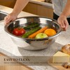 3-Piece Metal Mixing Bowl Set, Stainless Steel, Nesting