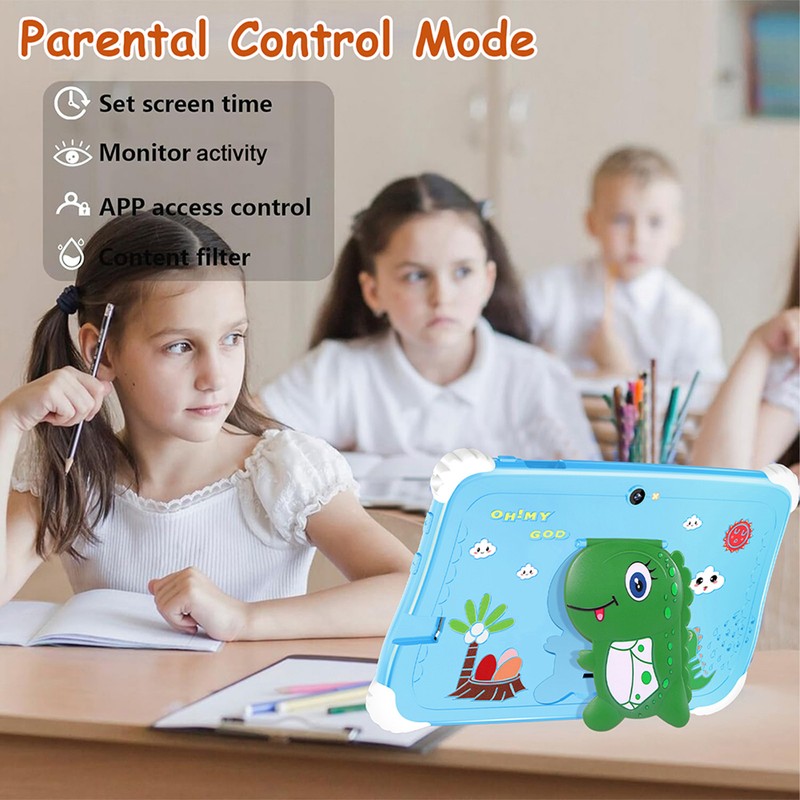 Kids Tablet 7-inch Android 10 4GB+64GB 1960*1080 High-Clear Screen Learning