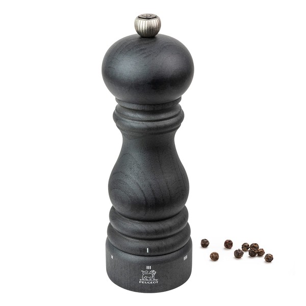 PEUGEOT - Paris u'Select Pepper Mill 18 cm - 6 Preset Grinding Levels - Made of PEFC Certified Wood - French Know-How - Graphite